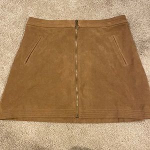 Suede Camel Abercrombie skirt